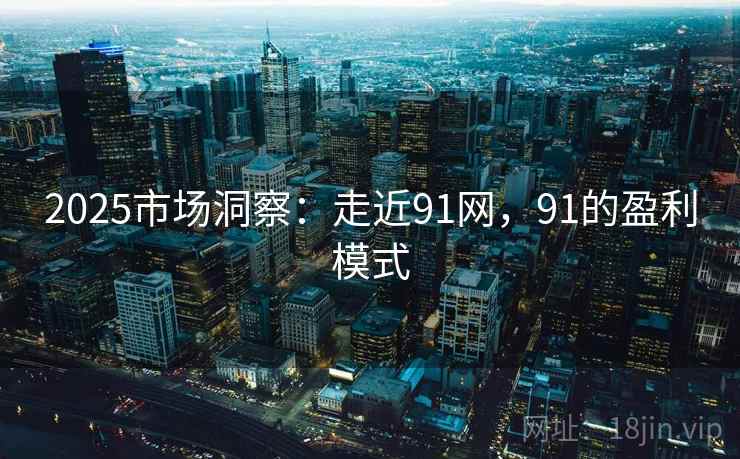 2025市场洞察：走近91网，91的盈利模式