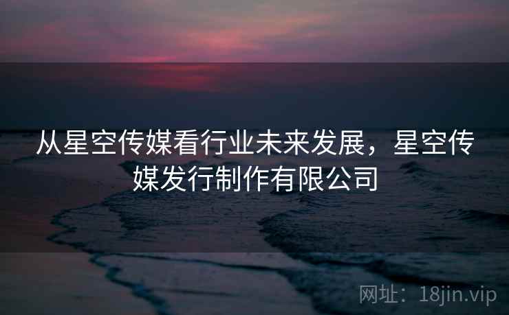 从星空传媒看行业未来发展，星空传媒发行制作有限公司