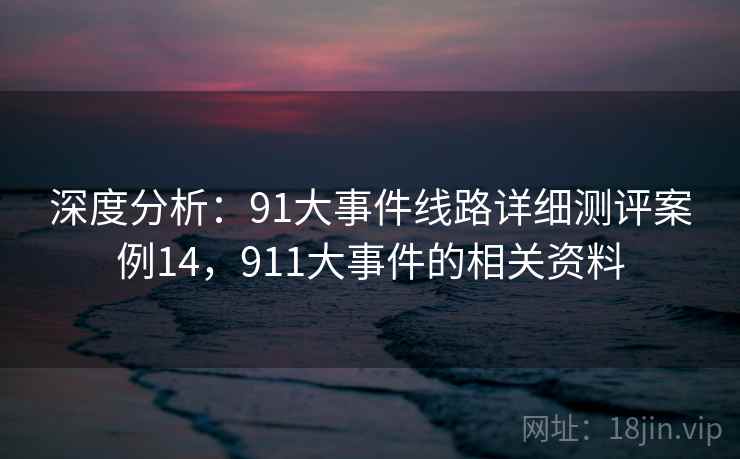 深度分析:91大事件线路详细测评案例14,911大事件的相关资料 第2张 深度分析:91大事件线路详细测评案例14,911大事件的相关资料 第2张